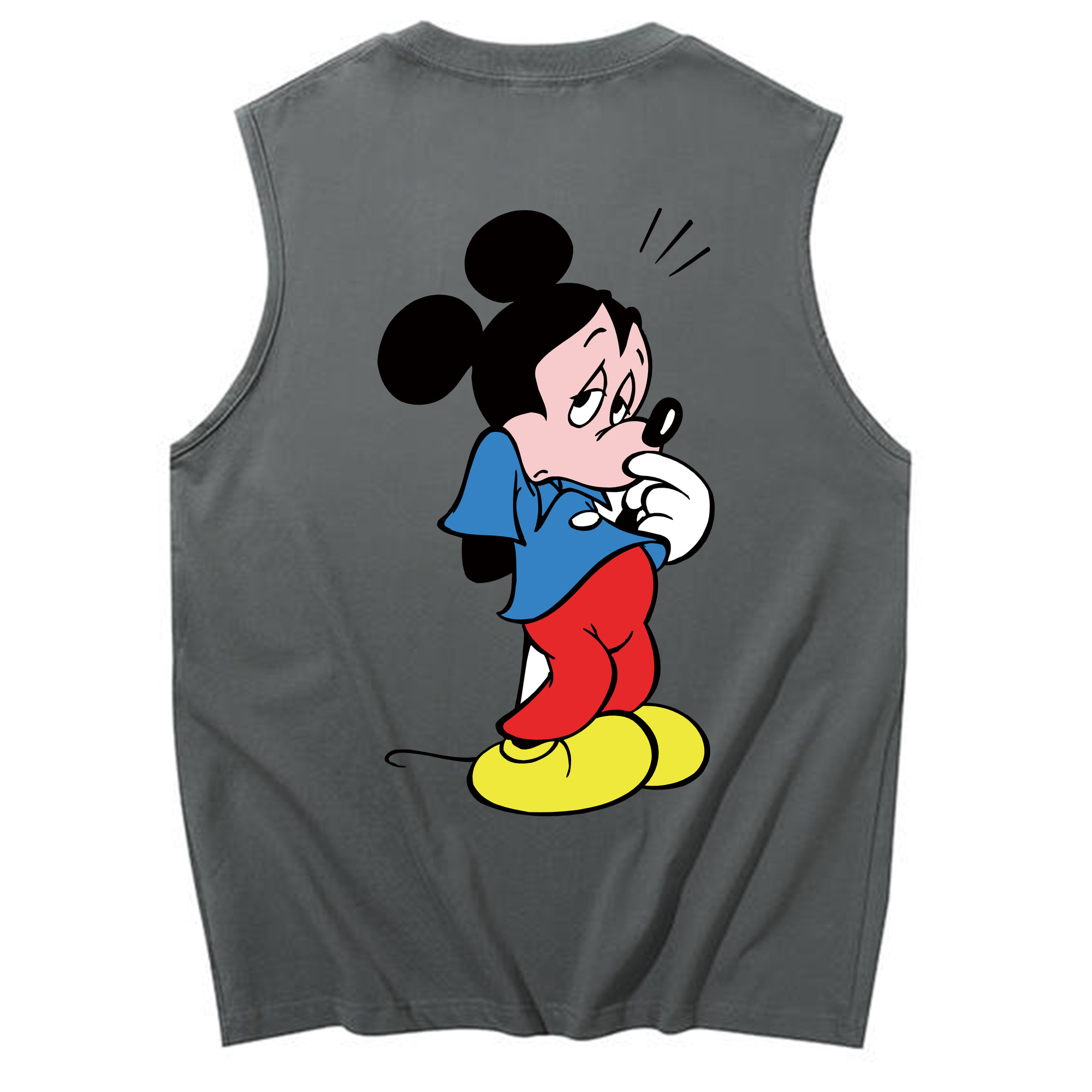 ミッキーマウス Mickey Mouse コットン100％タンクトップ（背面プリント）
